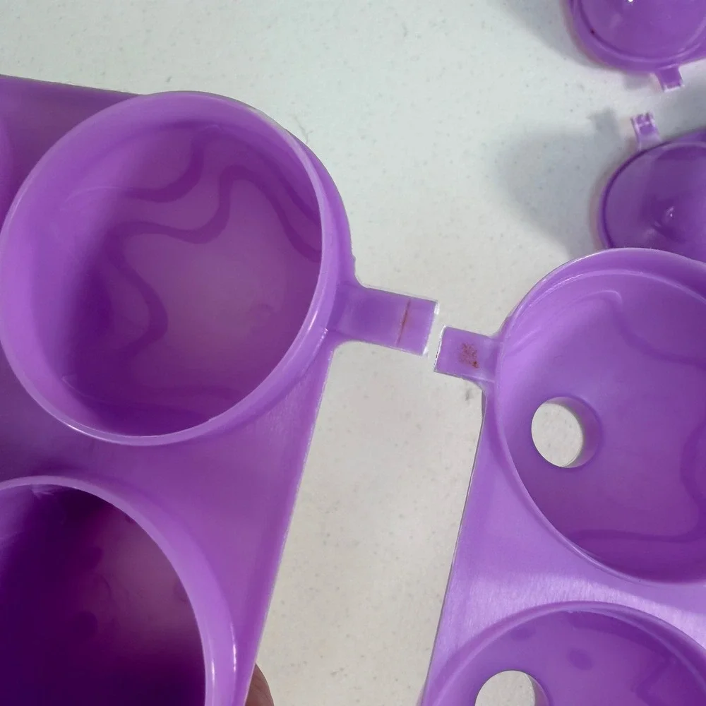 Jell-O Shots Egg Molds Jigglers‎ Retro 90s Purple Plastic Lot of 2 Purple Easter